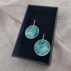 Earrings | Koorie Tales | Colour Season | Domed Earrings | Greens | 22mm Small hook Earrings | Koorie Tales | Colour Season | Domed Earrings | Greens | 22mm Small hook